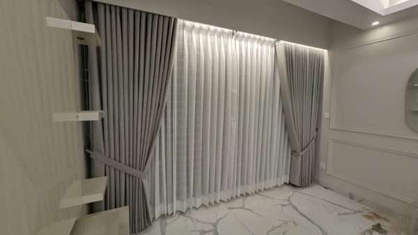 Perfect blackout curtains in a modern bedroom